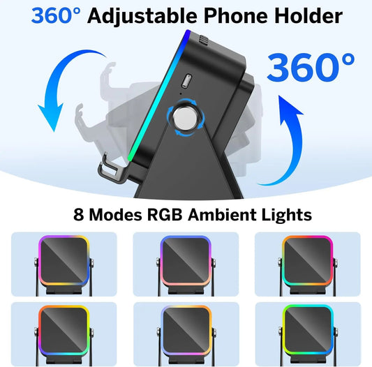 5-in-1 Bluetooth Speaker Phone Stand