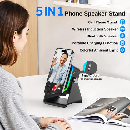 5-in-1 Bluetooth Speaker Phone Stand