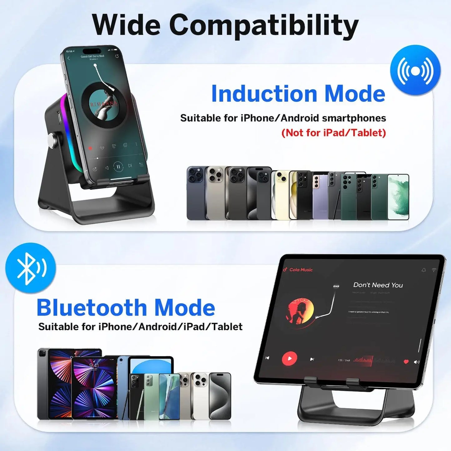 5-in-1 Bluetooth Speaker Phone Stand