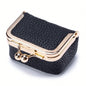 Mini Leather Coin Purse with Kiss Lock Clasp
