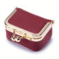 Mini Leather Coin Purse with Kiss Lock Clasp
