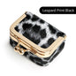 Mini Leather Coin Purse with Kiss Lock Clasp