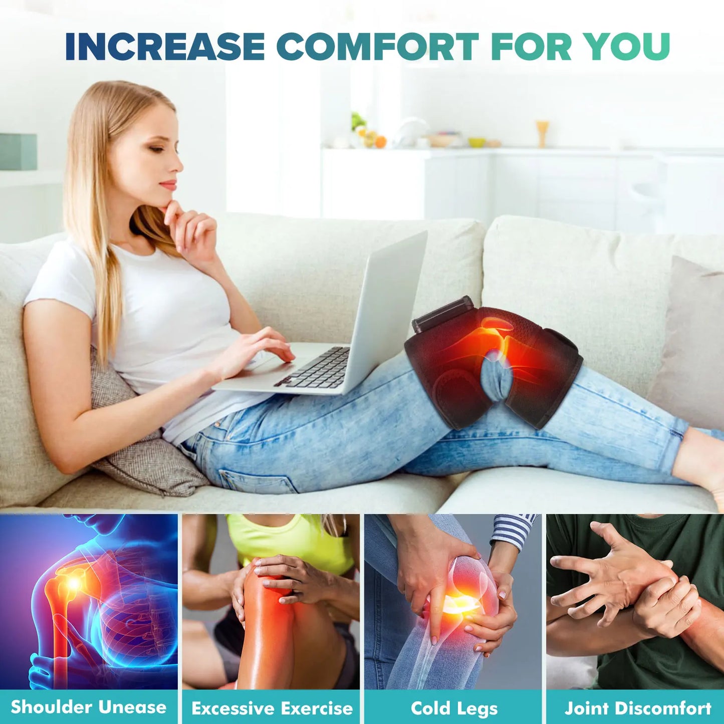 ThermaKnee™ Massager — Heated Knee Support