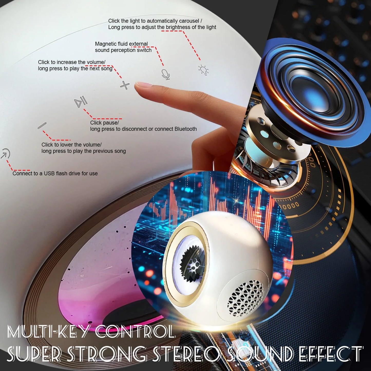Magnetic Ferrofluid Bluetooth Speaker